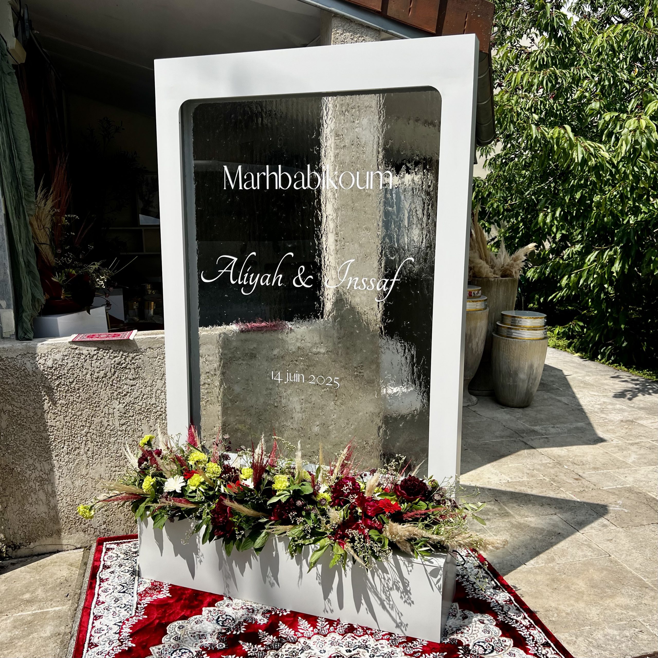 Fontaine de bienvenue pour mariage – location AMA Location